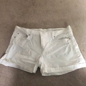 Gap white jean shorts